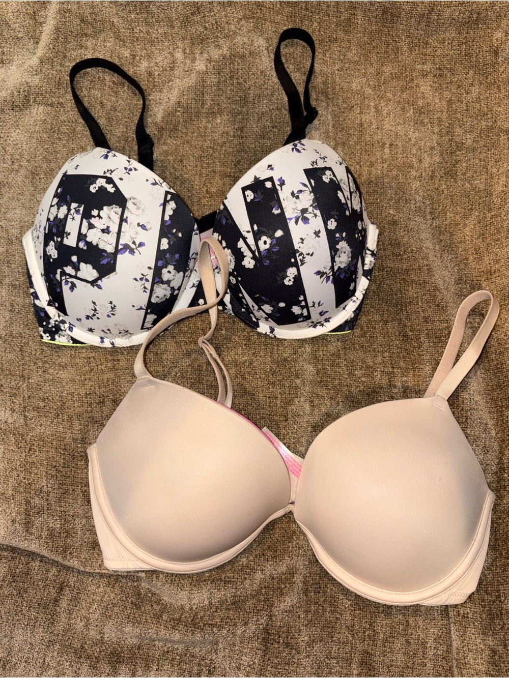 Pink Victorias Secret wear everywhere push up bra bundle